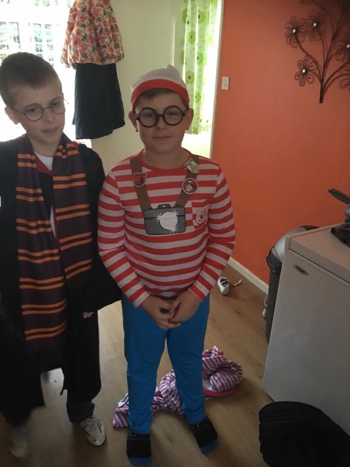 Matthew and Lewis Wood, 11, from Darnhall Primary