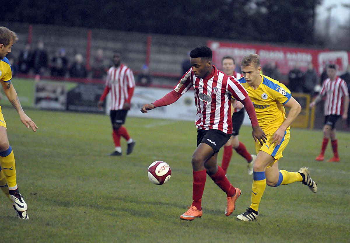 Action from FA Trophy first-round draw between Witton Albion and Chester at Wincham Park on Saturday, December 10, 2016. Pictures by Mike Boden