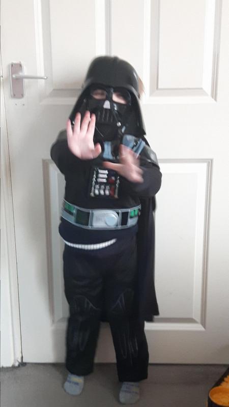 Louise Griffith's son is using the force as Darth Vader