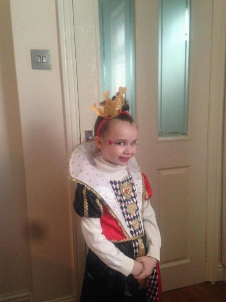 Ruby Ratcliff, six, Queen of Hearts, from Knutsford