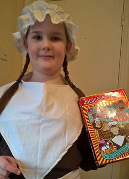 Nine-year-old Hetty Feather, she designed and sewed her outfit herself