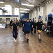 Air Cadets completing their drill marathon in 2018