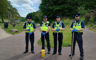 Police carried out a knife sweep at Winsford Town Park