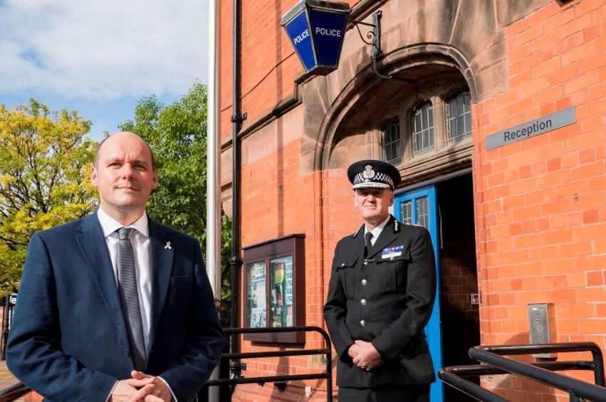 Cheshire Police chief constable Darren Martland and police and crime commissioner David Keane
