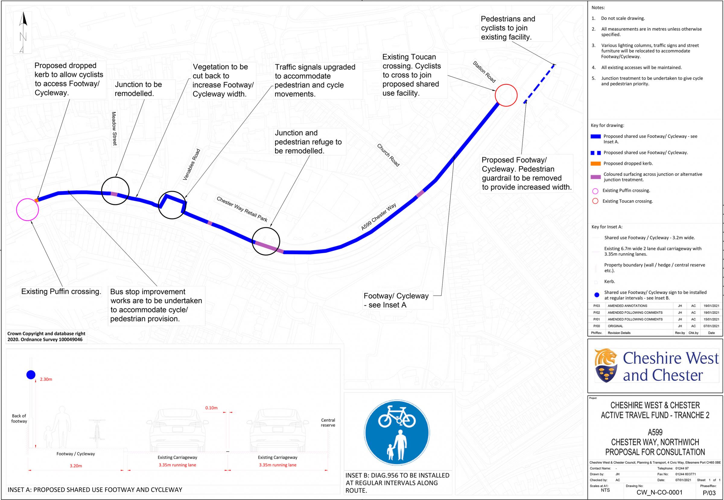 CWACs plans for the Chesterway cycling route