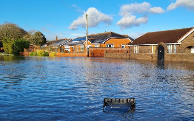 Bungalows in Sandy Lane, Weaverham, were waterlogged 