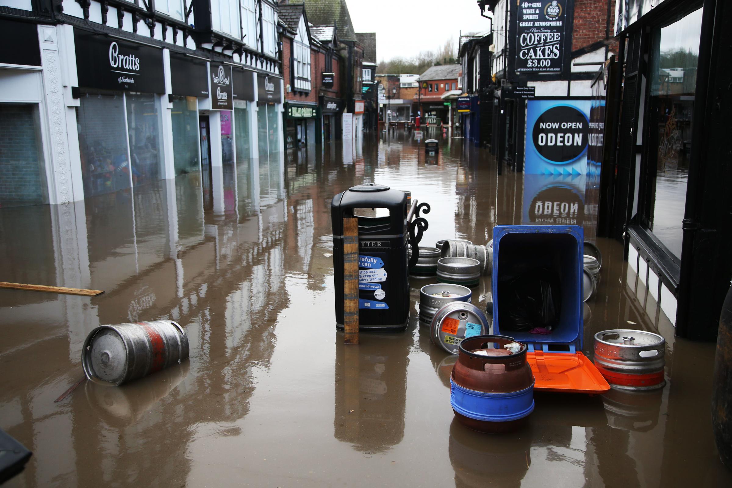 Storm Christoph caused havoc in Northwich two weeks ago. Image: Matt Sayle