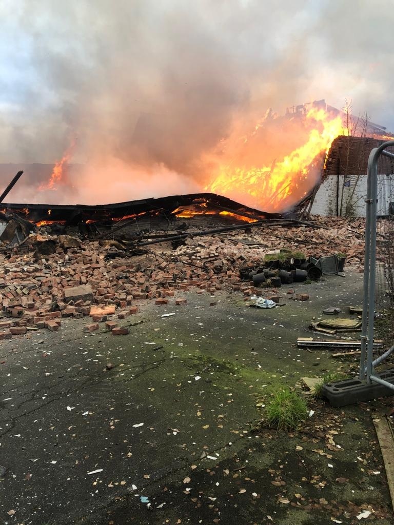 Eight fire engines were sent out to deal with the blaze