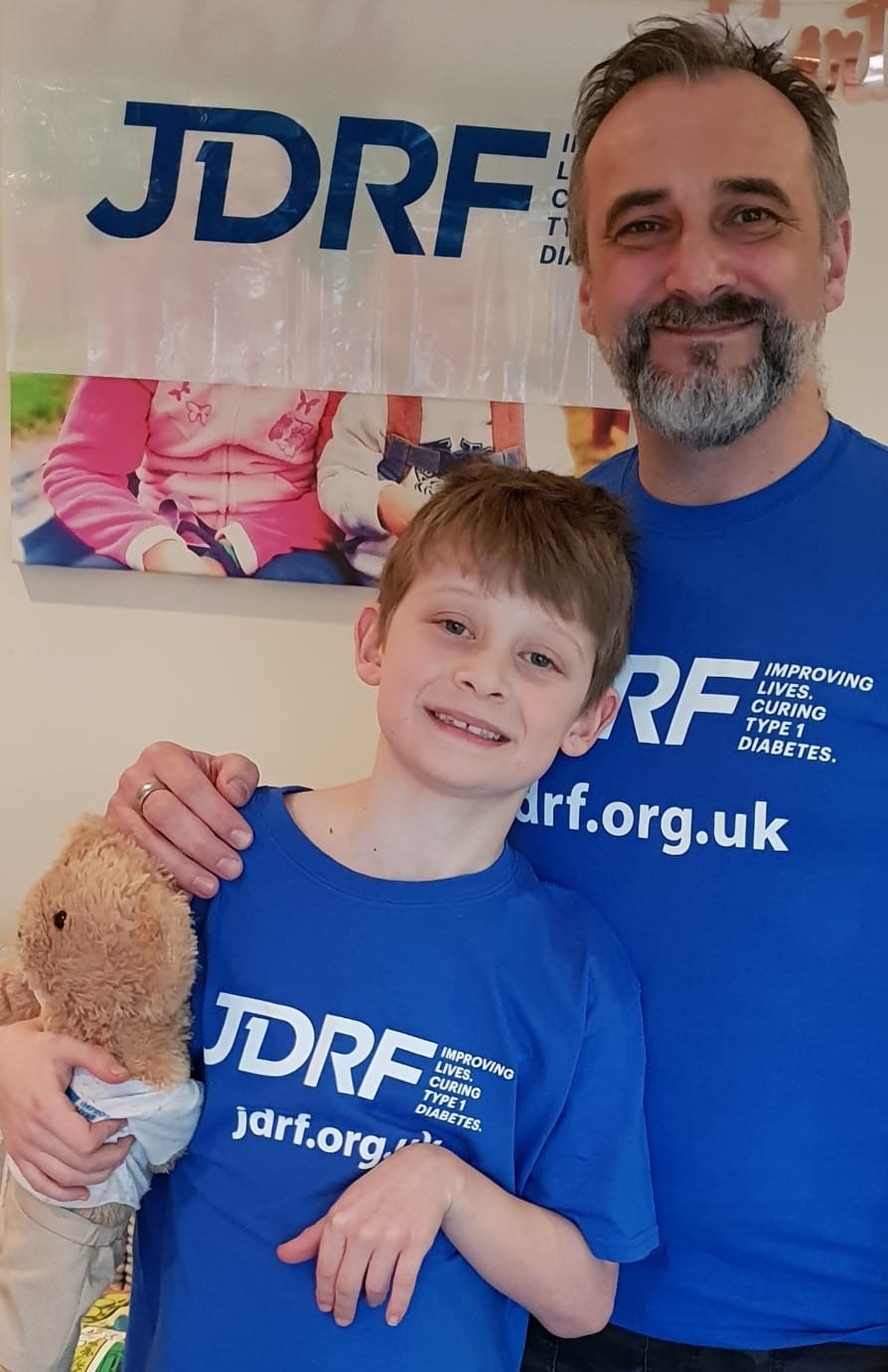Evan and dad Pete are mounting a year of challenges to help fund a cure for Type 1 diabetes