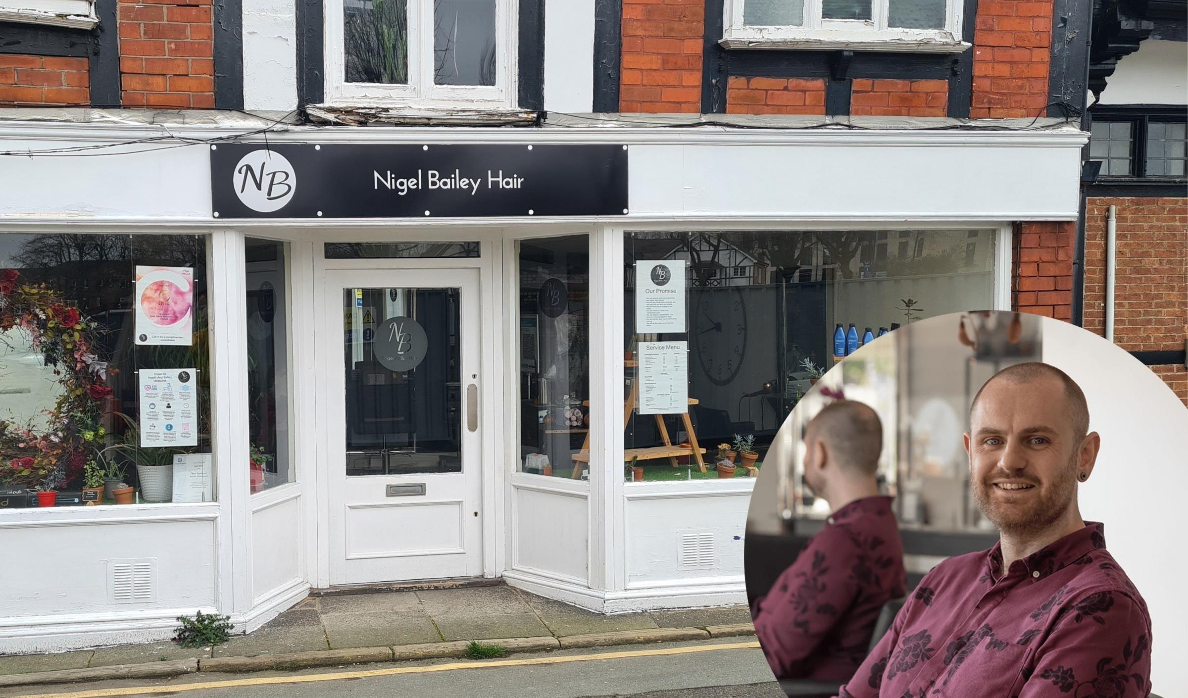 Nigel Bailey Hair in Northwich and insert, salon owner Nigel Bailey