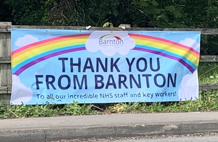Barnton Community Nursery and Primary School is grateful to all the efforts of NHS staff and key workers
