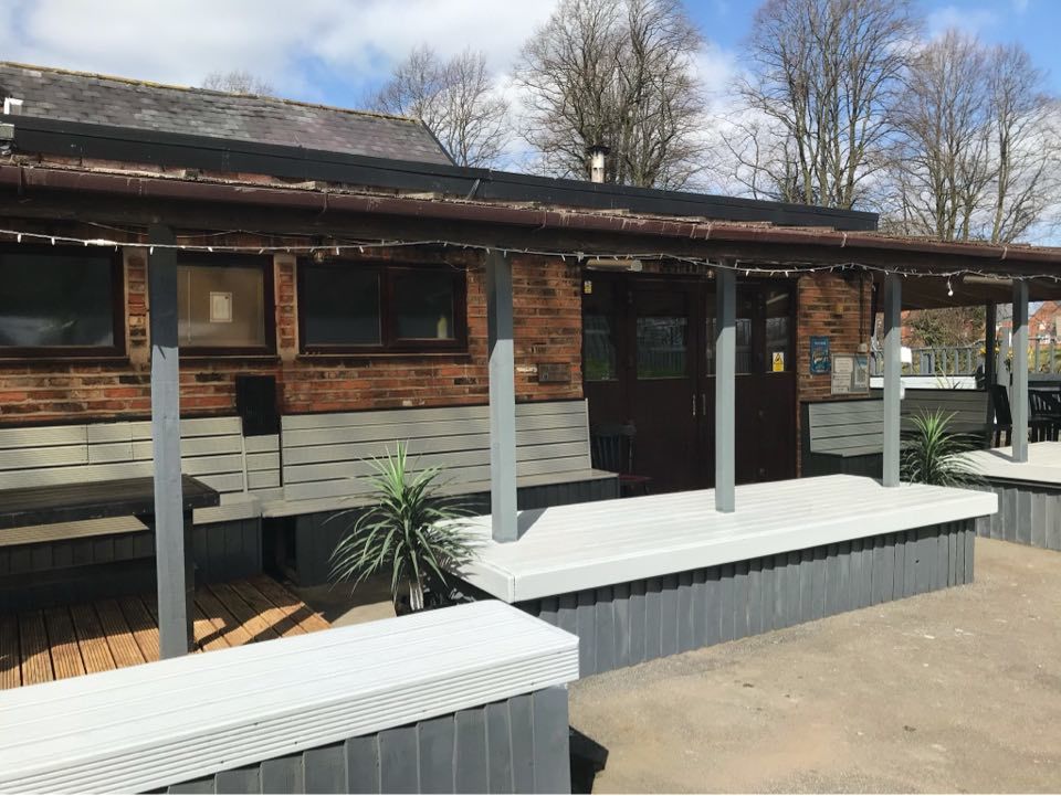 The beer garden at the Old Star in Winsford has been given a lick of paint ahead of re-opening.
