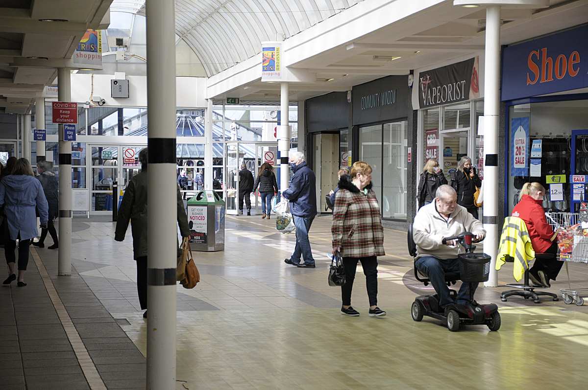Winsford Cross was bustling with shoppers