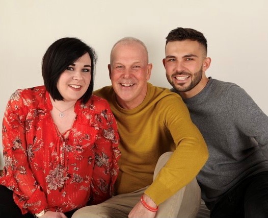 Siobhan Manton with brother Callum and dad John before he died