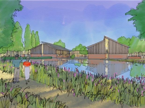 Northwich Guardian: Artist impression of the new hotel at Tatton Services