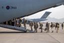 UK military personnel onboard a A400M aircraft departing Kabul (Jonathan Gifford/MoD)