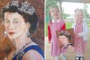 The children at St Wilfred's used their finger prints to paint the portraits of the Queen