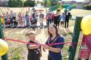 Cllr Lyndsay Barwell, deputy mayor of Winsford, opened Leaf Lane Play Area
