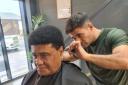 Barber to the stars, Ilham Begde, rises to the challenge with former Drifters lead singer Ray Lewis