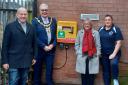 Northwich Town Mayor Graham Emmett with councillors Bob Cernik and Kate Cernik and manager Bev from Castle Private