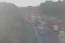 View from traffic cameras between junctions 17 and 18 northbound