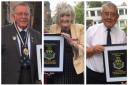 Freedom of Middlewich recipients Ken Kingston, Janet Chisholm and David Cooke