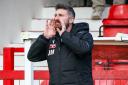 Witton Albion manager Jon Macken barking out the orders to his team against Clitheroe. Picture: Karl Brooks Photography