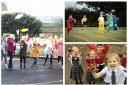 Children enjoying activities at Warmingham Primary School