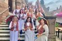 Lalita Sivakumar (front, centre) has been running her Bollywood dance school in Northwich for eight years