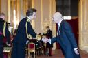 Martin Jones receives his MBE from The Princess Royal