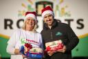 Ruth Downes, from Fareshare, and Will Harrop, from Roberts Bakery