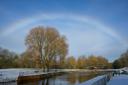 Rare weather phenomenon snowbow captured in Mid Cheshire