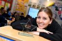 Kelly Cavanagh at Darnhall Primary School was presented with the Teaching Assistant of the Year Award in her year six class