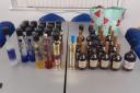 Nearly £1500 worth of alcohol and food has been seized by police