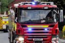 Road closed after farm barn fire