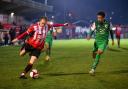 Action from Witton Albion's 4-1 loss to Nantwich Town on Tuesday