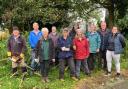 The volunteers who gave up two days to help clear the grounds of St Helens Church