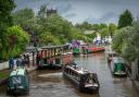 Colourful narrowboats in Middlewich