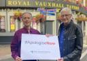 Veteran human rights campaigner Peter Tatchell (left) pictured with campaign supporter, the late Paul O'Grady