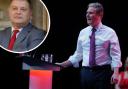 Sir Keir Starmer at the Labour Party conference and, inset, Mike Amesbury MP
