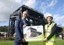 Anderton Boat Lift project manager, Fran Littlewood (right),  with C&RT's managing director, Richard Parry
