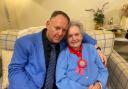 Les Martin (left) with mum Elsie Berry, who turned 100 on November 27