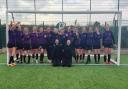 Winsford Academy's under 13s girls celebrate reaching the National Cup final