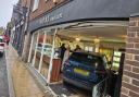 This picture was taken just minutes after a car ploughed through the window of Midas  Jewellers on King Street