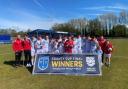 Barnton's under 16s celebrate winning Sunday's Cheshire Cup Final