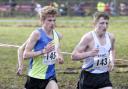 Elliot Bowker, left, won a silver medal in the senior boys' 3,000m final at the English Schools' National Championships on Saturday