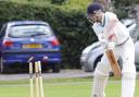 Middlwich batsman Leandro Du Toit is bowled by Timperley's Jack White on Saturday. Picture: MATT SAYLE