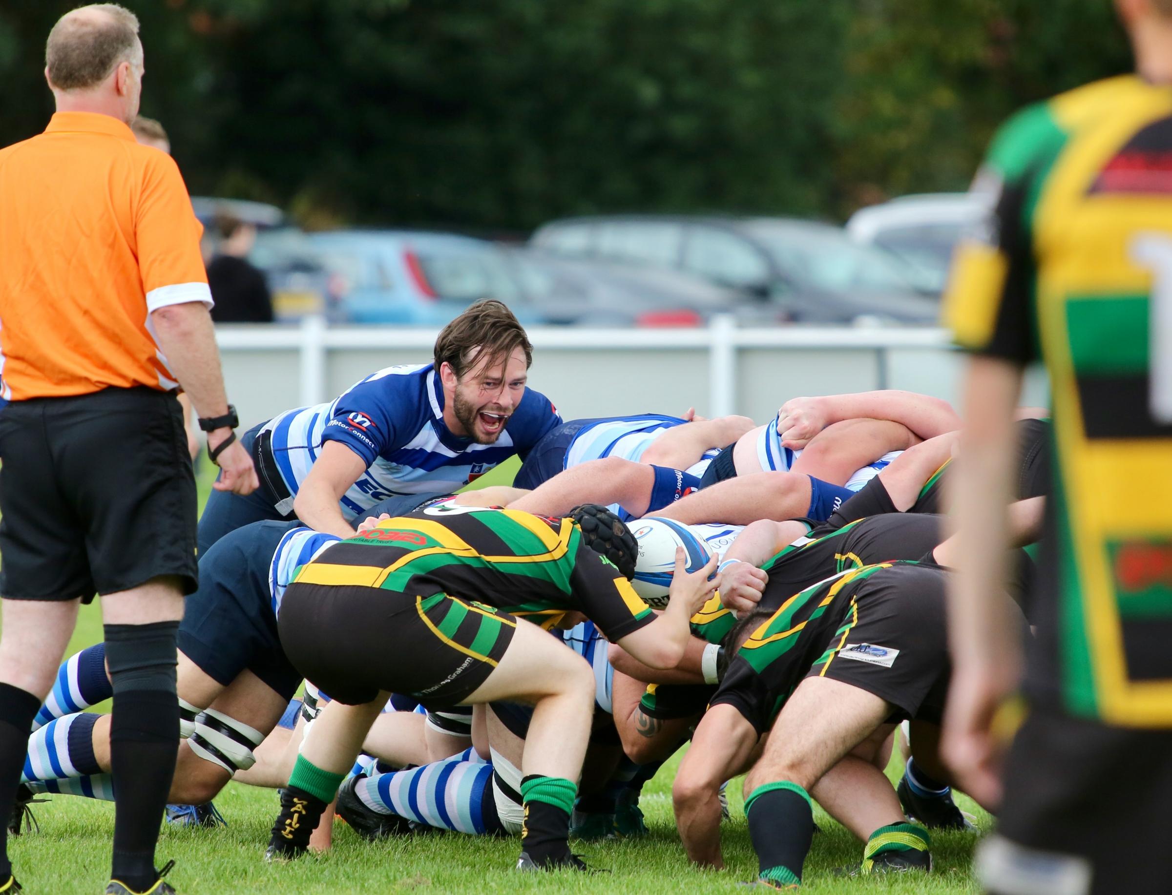 Action from Winnington Parks 36-5 win over St Benedicts at Burrows Hill on Saturday. Pictures by John Pickering