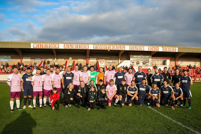 Football legends team up with TV stars and celebrities for a charity soccer match in memory of Matilda Cosgrove, who was tragically stillborn in June last year Pictures: Karl Brooks Photography