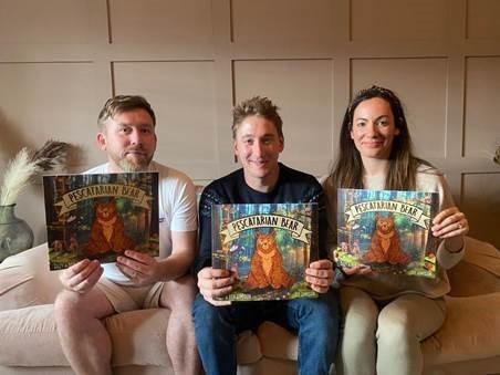 From left to right: Ben Simpson (co-author), Joe Simpson (illustrator), Suzy Simpson (co-author)